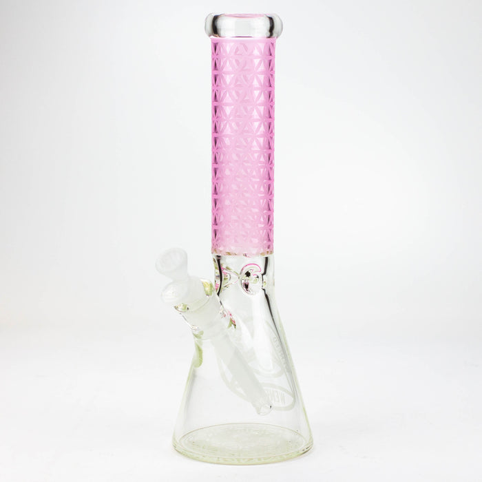 WENEED®-14" Vector Grid Beaker 7mm Glass Bong WENEED® Pink