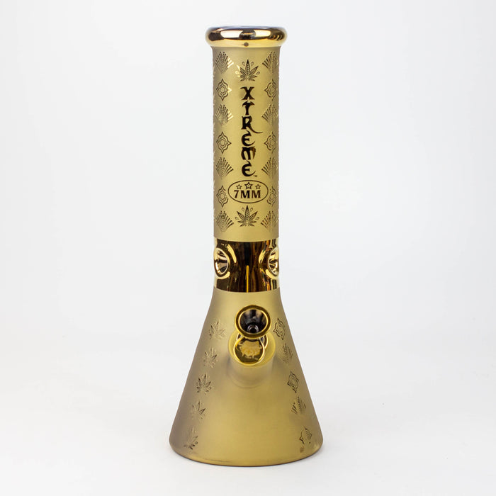 13" XTREME Glass / 7 mm / Sandblast Electroplated Glass beaker Bong [XTR-M209] Glass Bong Canadian Distributor