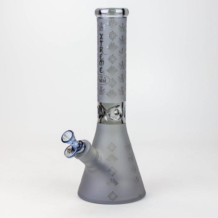 13" XTREME Glass / 7 mm / Sandblast Electroplated Glass beaker Bong [XTR-M209] Glass Bong Canadian Distributor Grey