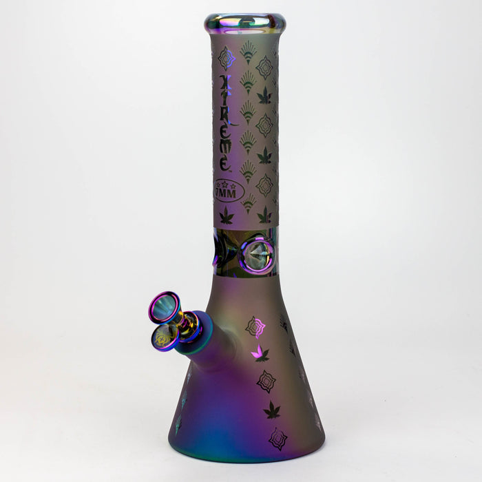 13" XTREME Glass / 7 mm / Sandblast Electroplated Glass beaker Bong [XTR-M209] Glass Bong Canadian Distributor Colorful