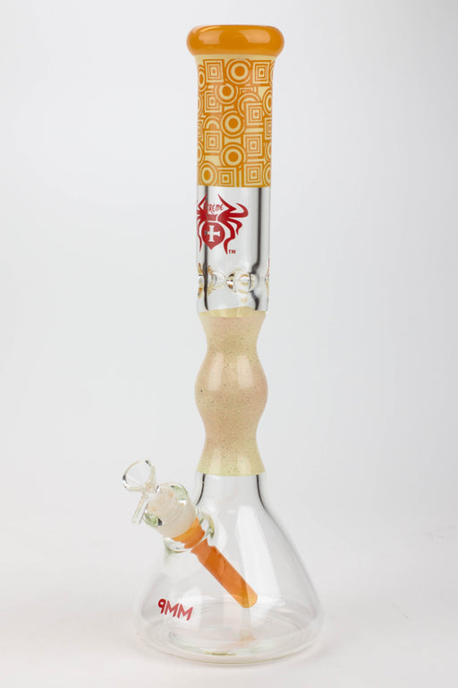 19" XTREME / 9 mm / Curbed tube glass Bong [XTR5001] Glass Bong Canadian Distributor Amber
