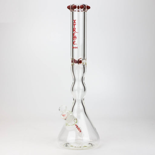 17.5" XTREME / 9 mm / curved tube glass water bong [XTR5002] Glass Bong Canadian Distributor Red