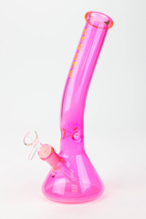 12" XTREME Curve Neck Glass Bong [XTR5005]-Pink - One Wholesale