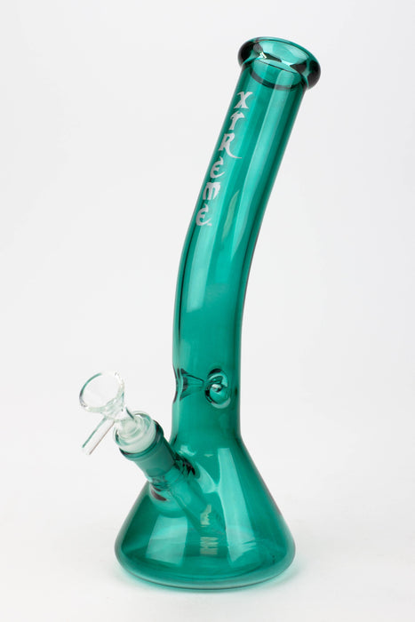 12" XTREME Curve Neck Glass Bong [XTR5005]-Teal - One Wholesale