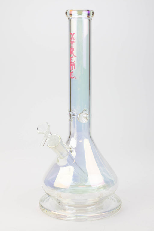 16" XTREME / 7 mm / wide base Electroplated glass Bong [XTR5007] Glass Bong Canadian Distributor Purple-Red