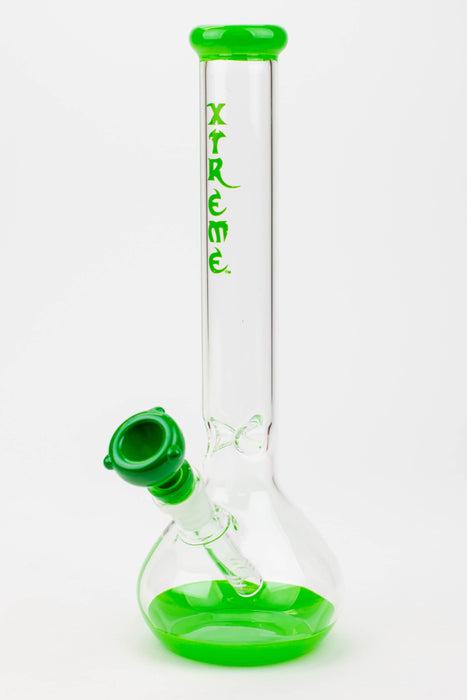 12" XTREME Round base Glass Bong [XTR5008]-Green - One Wholesale