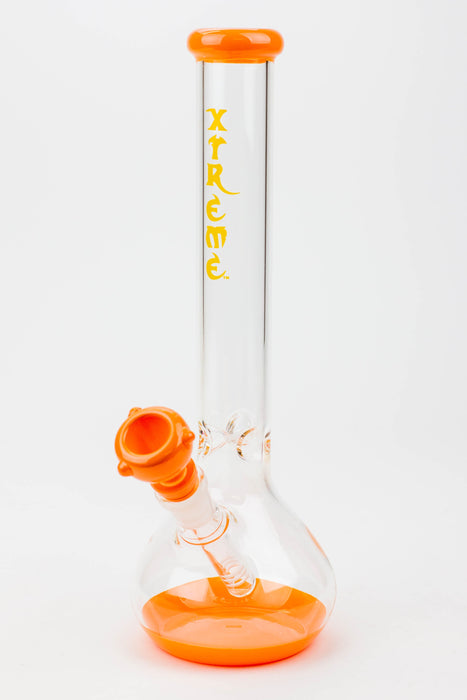 12" XTREME Round base Glass Bong [XTR5008] Glass Bong Canadian Distributor Orange