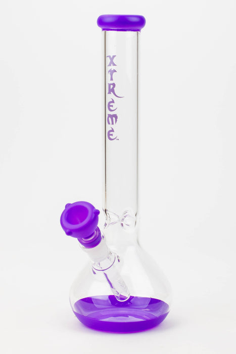 12" XTREME Round base Glass Bong [XTR5008]-Purple - One Wholesale