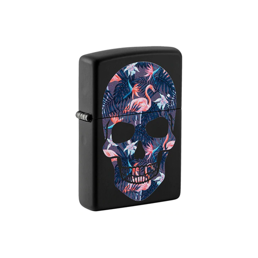 Zippo 49771 Flamingo Skull Design Zippo Lighter ONE