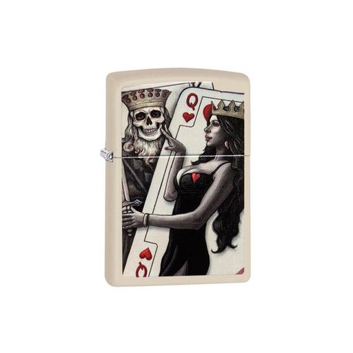 Zippo 29393 Skull King Queen Beauty Zippo Lighter ONE