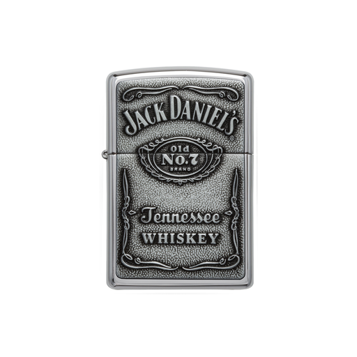 Zippo 250JD.427 Jack Daniel's® Label-Pewter Emblem Zippo Lighter ONE