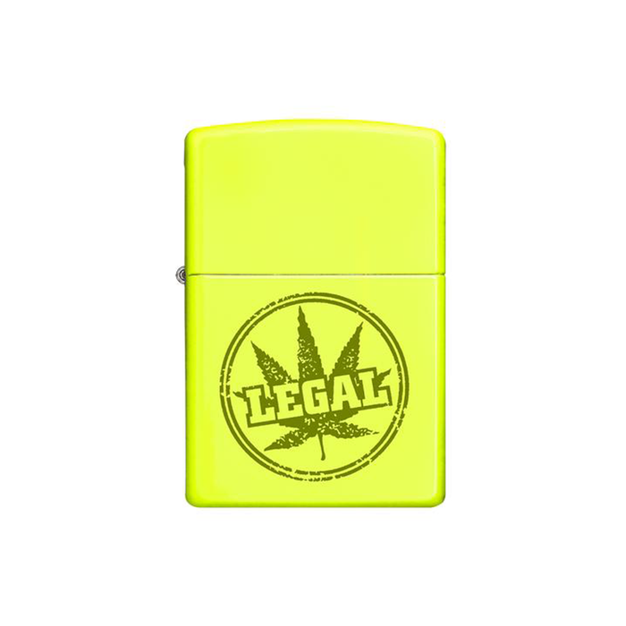 Zippo 28887 Legal Stamp Brushed Yellow Zippo Lighter ONE