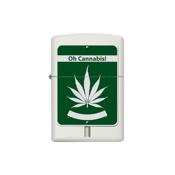 Zippo 214 Oh Cannabis Leaf Design