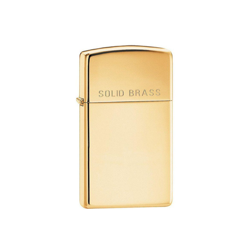 Zippo 1654 Slim Solid Brass Zippo Lighter ONE